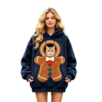 Christmas Hoodie With a Pocket for Your Pet