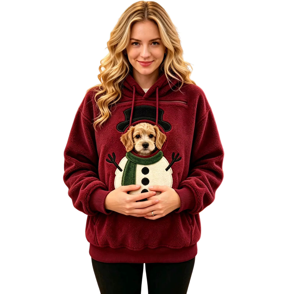 Christmas Hoodie With a Pocket for Your Pet
